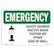 Signmission OSHA Emergency Sign, 7" H, Rigid Plastic, Safety Shower And Eye Wash Station With Symbol, Landscape OS-EM-P-710-L-10418 - alternate 1
